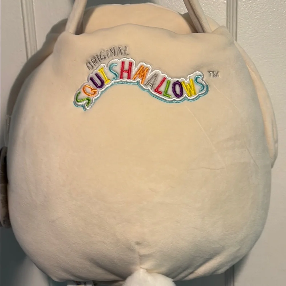 Plush Bunny Pet Toy - Cream and White
